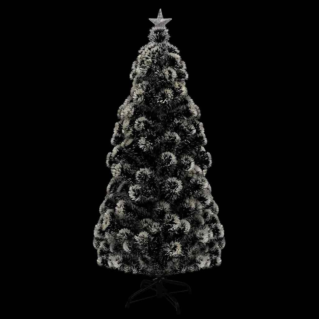 Árbol de Navidad preiluminado con soporte y LED fibra óptica 210 cm