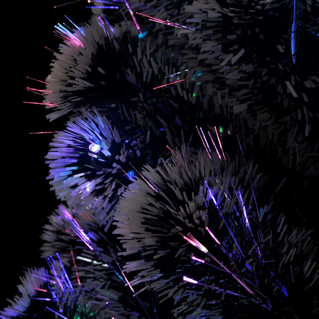 Árbol de Navidad preiluminado con soporte y LED fibra óptica 210 cm