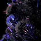 Árbol de Navidad preiluminado con soporte y LED fibra óptica 210 cm