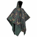 Poncho impermeable lluvia ejército para acampar/senderismo camuflaje