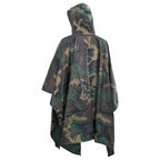 Poncho impermeable lluvia ejército para acampar/senderismo camuflaje