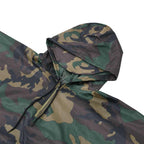Poncho impermeable lluvia ejército para acampar/senderismo camuflaje