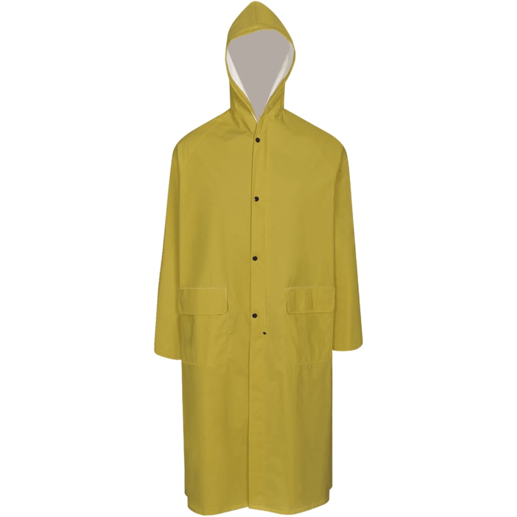Chubasquero impermeable largo con capucha talla L verde