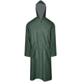 Chubasquero impermeable largo con capucha talla L verde