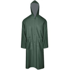 Chubasquero impermeable largo con capucha talla L verde