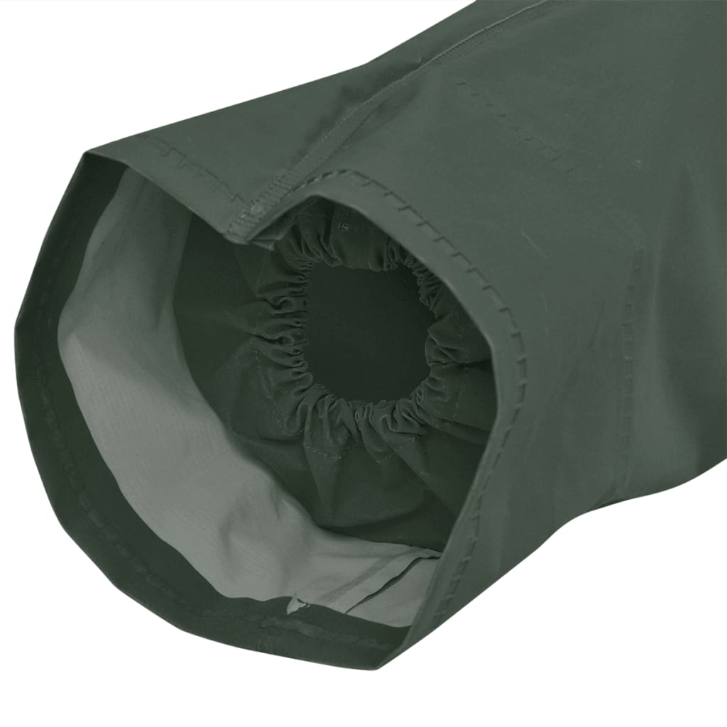 Chubasquero impermeable largo con capucha talla L verde