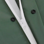 Chubasquero impermeable largo con capucha talla L verde