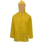 Chubasquero impermeable reforzado capucha 2 pzas XL amarillo