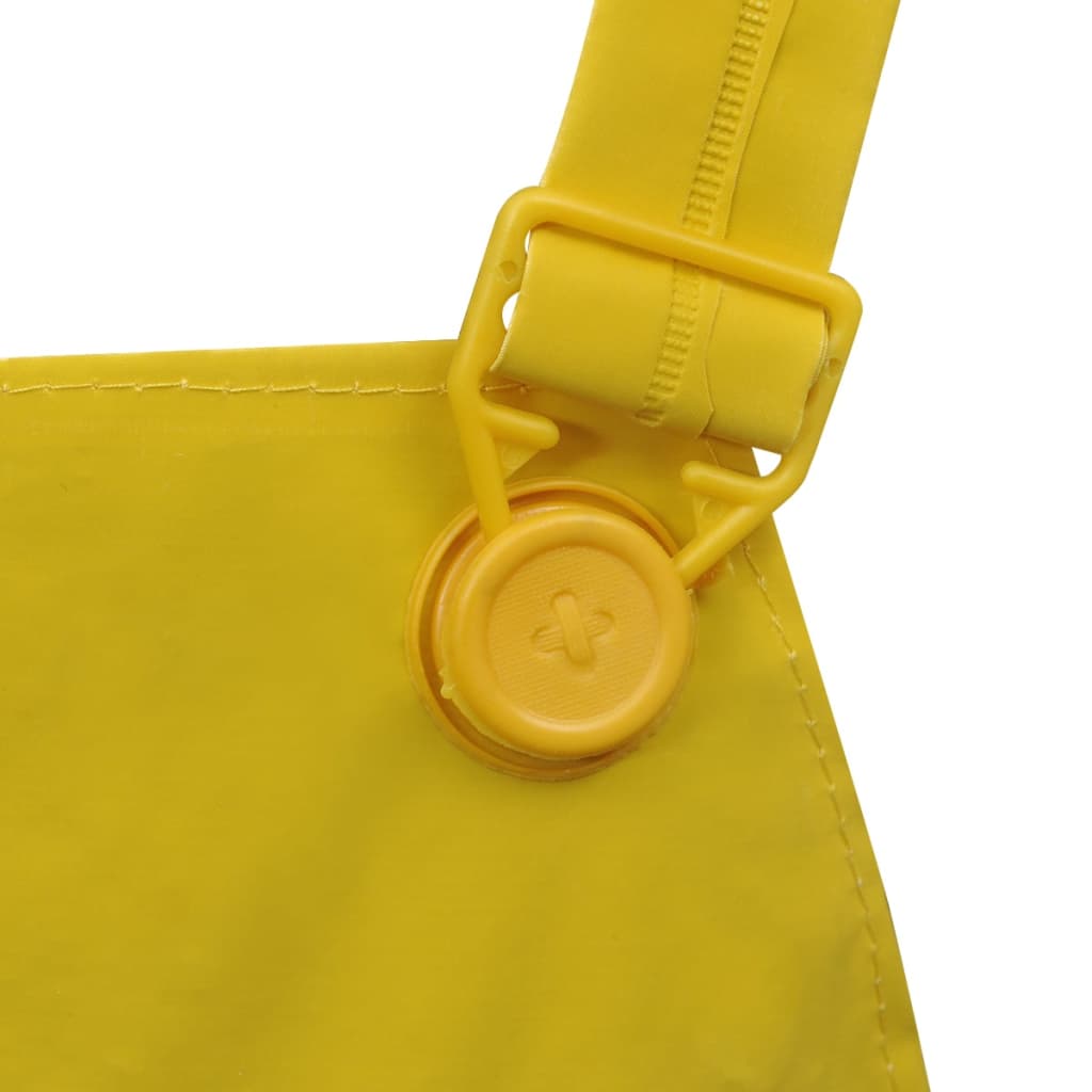 Chubasquero impermeable reforzado capucha 2 pzas XL amarillo