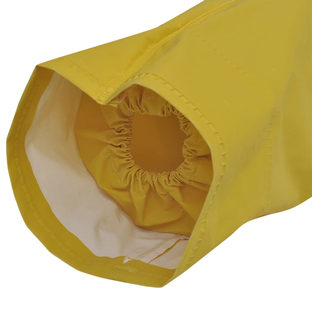 Chubasquero impermeable reforzado capucha 2 pzas XL amarillo