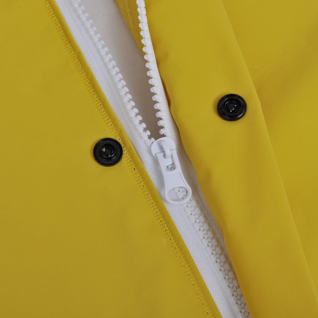 Chubasquero impermeable reforzado capucha 2 pzas XL amarillo