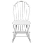 Sillas de comedor 6 unidades madera maciza de caucho blanco