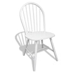 Sillas de comedor 6 unidades madera maciza de caucho blanco