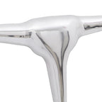 Cabeza de toro de aluminio decorativa para pared 75 cm plateada