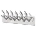 Colgador de aluminio con ganchos para ropa, abrigos (Plateado)