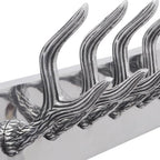 Colgador de aluminio con ganchos para ropa, abrigos (Plateado)