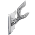 Colgador de aluminio con ganchos para ropa, abrigos (Plateado)