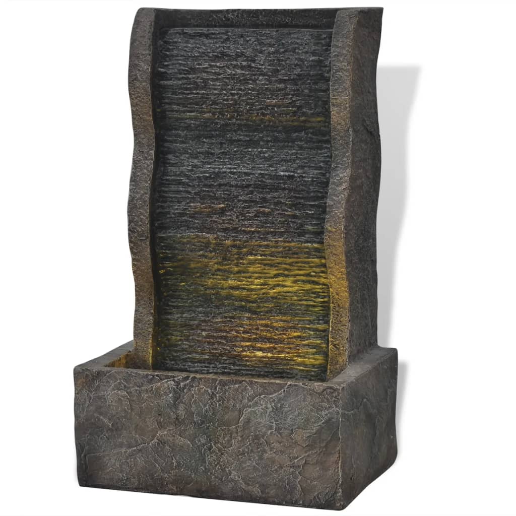 Indoor Water Fountain with LED Light Polyresin
