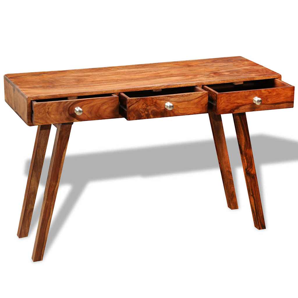 Mesa consola con 3 cajones madera maciza acacia 76 cm