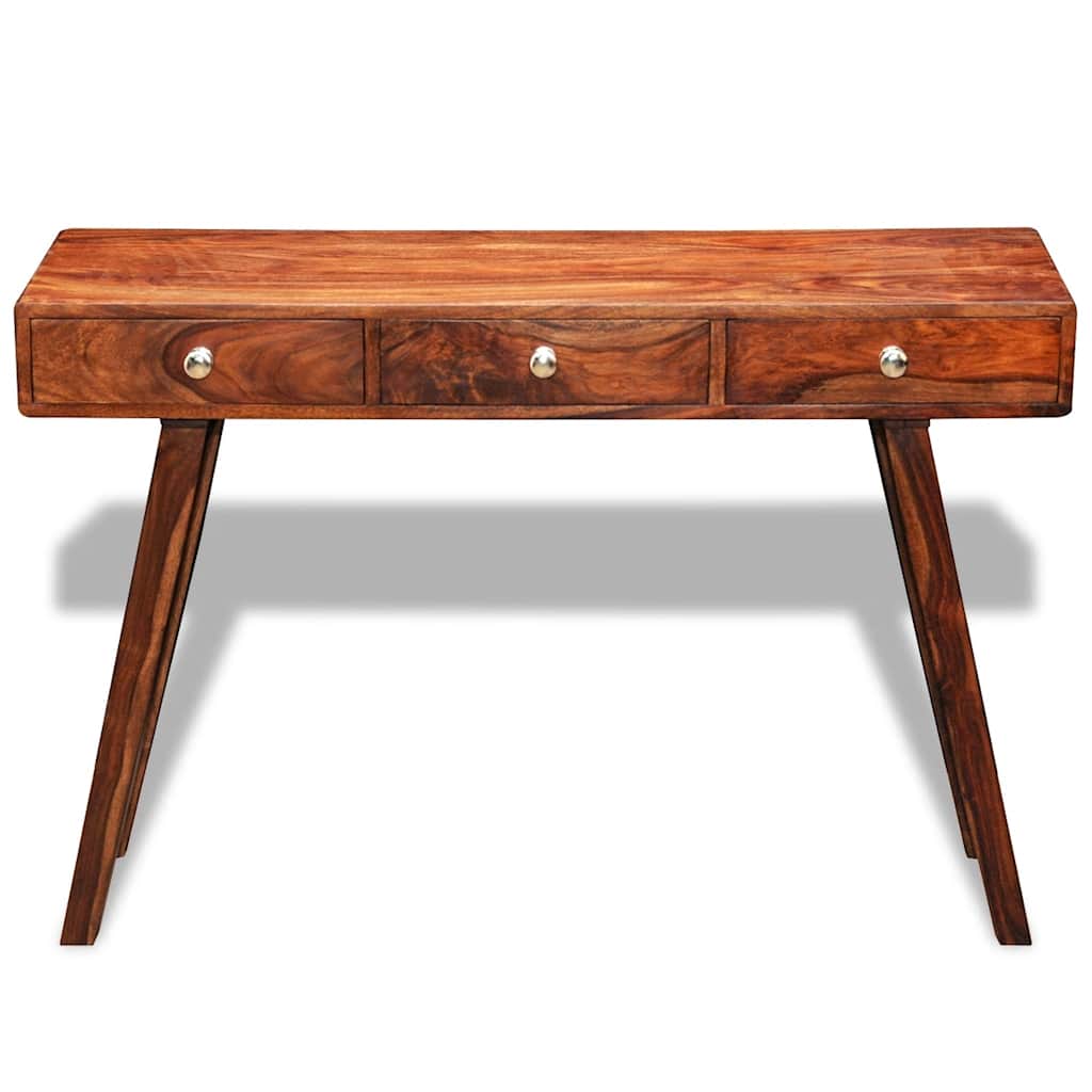 Mesa consola con 3 cajones madera maciza acacia 76 cm
