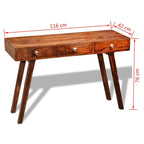 Mesa consola con 3 cajones madera maciza acacia 76 cm