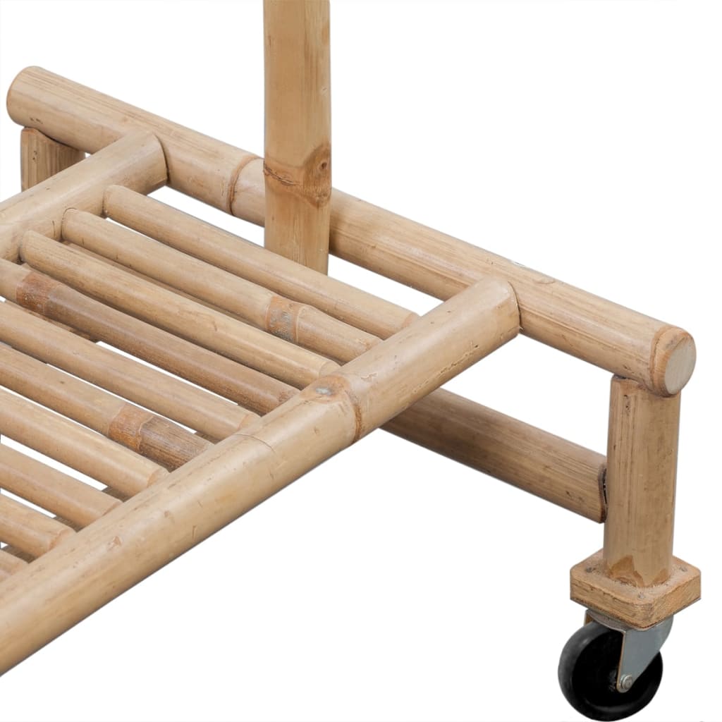 Perchero de ropa de bambú