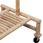 Perchero de ropa de bambú