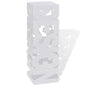White square steel umbrella stand, 48.5 cm, holds canes