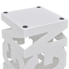 Paragüero cuadrado blanco de acero, 48.5 cm, guarda bastones
