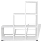 Estantería librería en forma de escalera 107 cm blanca