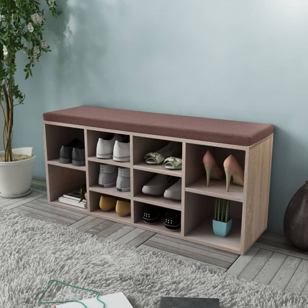 Shoe cabinet with 10 compartments, white