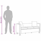 Conjunto de sofás de 2 y 3 plazas de cuero artificial negro