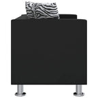 Conjunto de sofás de 2 y 3 plazas de cuero artificial negro