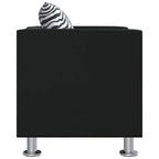Conjunto de sofás de 2 y 3 plazas y sillón de cuero artificial negro