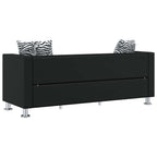 Conjunto de sofás de 2 y 3 plazas y sillón de cuero artificial negro