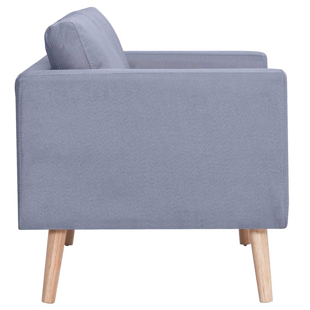 Set de sofás de 2 y 3 plazas de tela gris claro