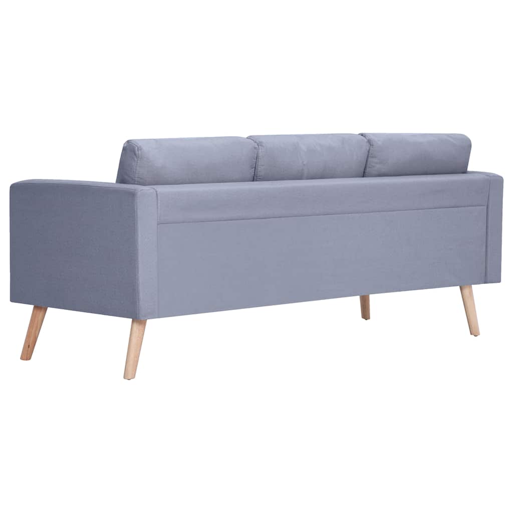 Set de sofás de 2 y 3 plazas de tela gris claro