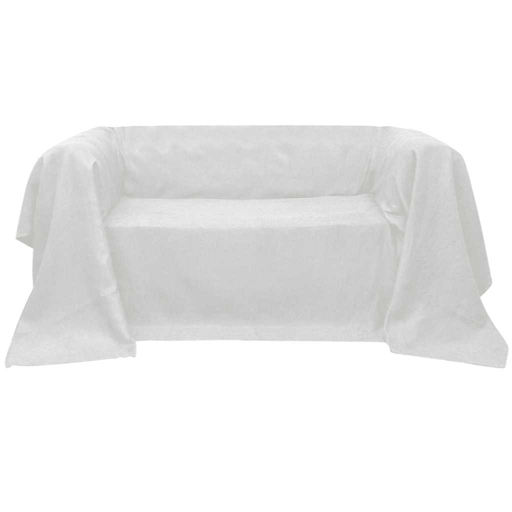 Funda color azúl marino para sofá de micro-gamuza, 140 x 210 cm