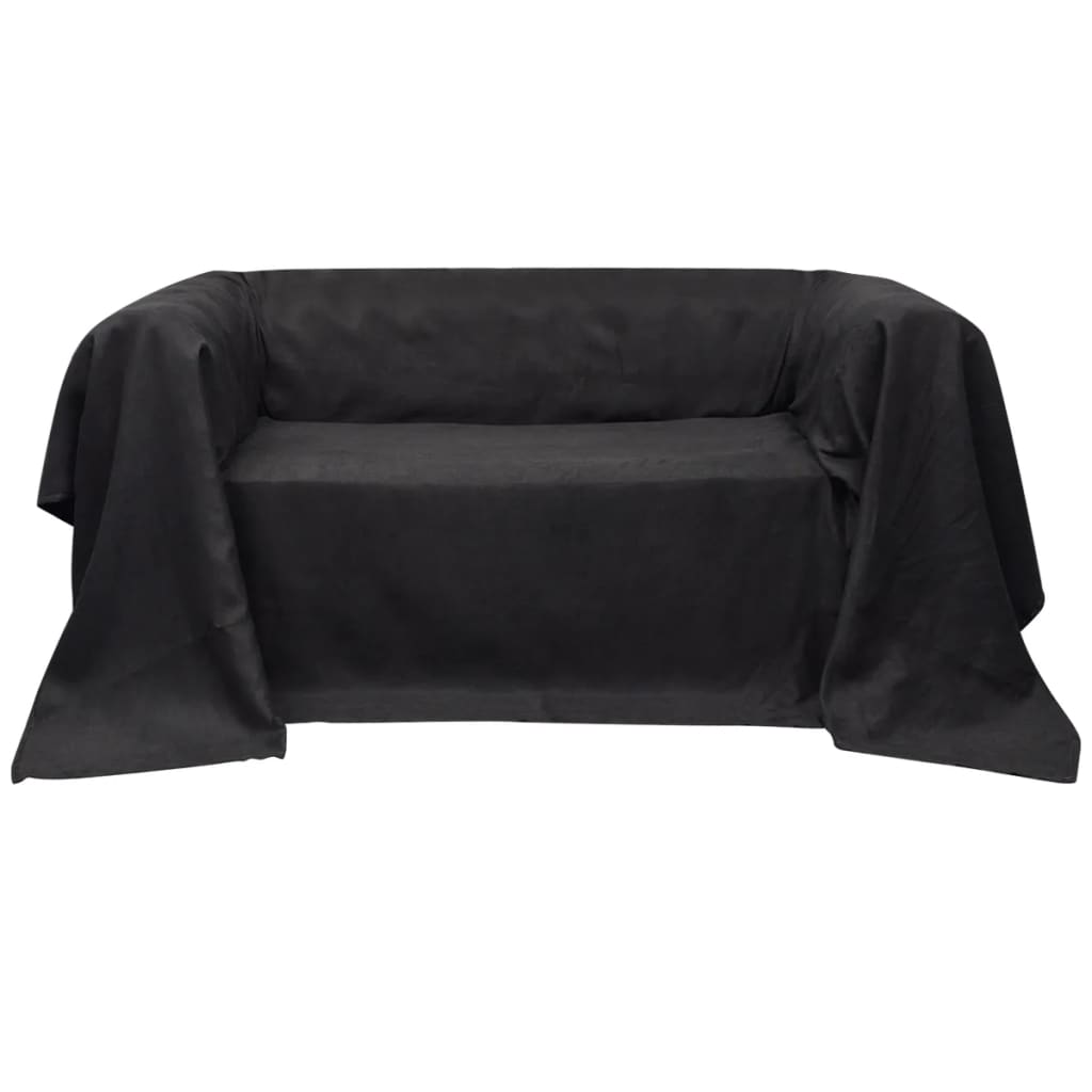 Funda color azúl marino para sofá de micro-gamuza, 140 x 210 cm