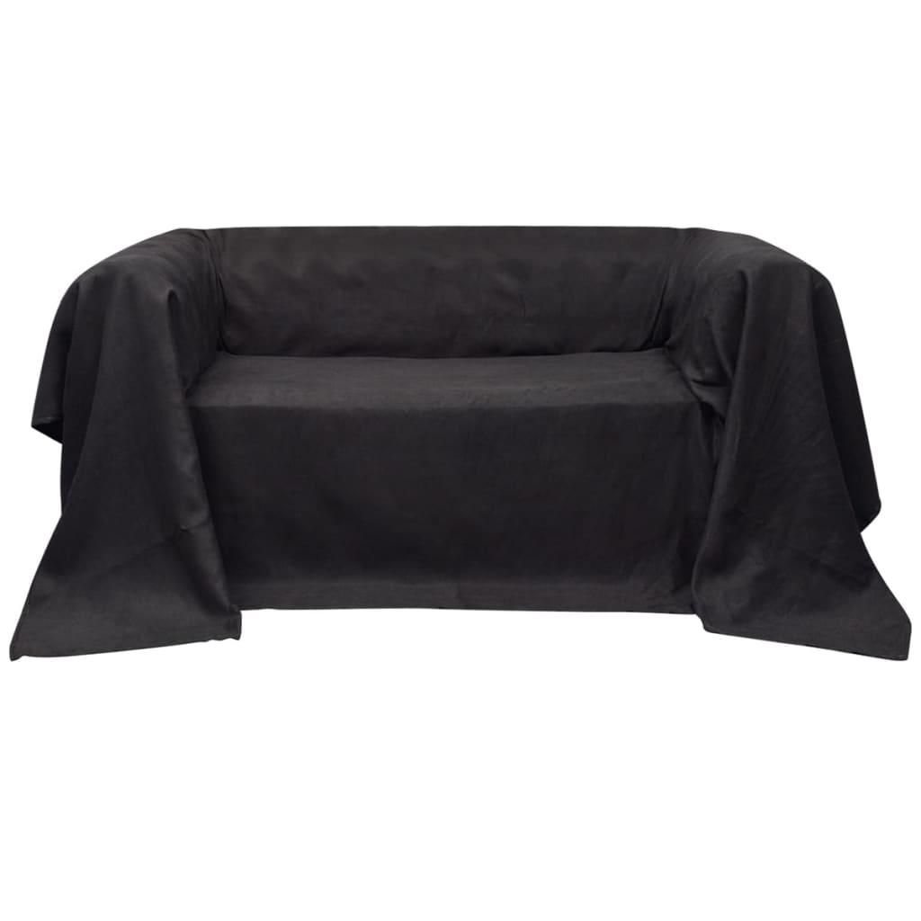 Funda color azúl marino para sofá de micro-gamuza, 140 x 210 cm