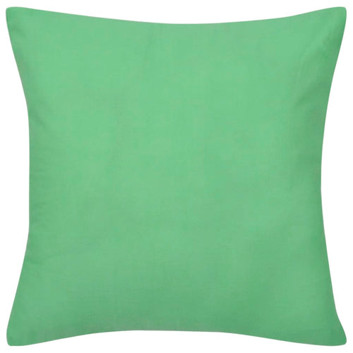 4 fundas verde manzana para cojines de algodón, 40 x 40 cm