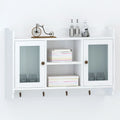 Armario de pared estante expositor vidrio MDF blanco libros/DVD