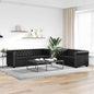 Sofás Chesterfield de 2 y 3 plazas cuero sintético blanco