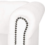 Sofás Chesterfield de 2 y 3 plazas cuero sintético blanco