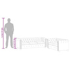 Sofás Chesterfield de 2 y 3 plazas cuero sintético blanco