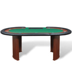 Mesa de póker 10 jugadores bandeja de fichas y zona de crupier