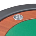 Mesa de póker 10 jugadores bandeja de fichas y zona de crupier