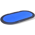 Tablero de póker plegable para 10 jugadores azul