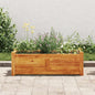 Floreira de jardim de madeira de acácia 150x30x25 cm