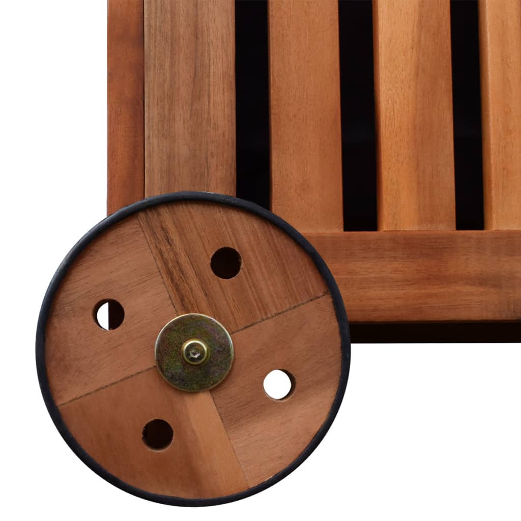 Arcón de jardín madera 118x52x58 cm